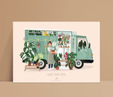 LAURA'S PLANT TRUCK- Affiche plante A3/A4 - Poster, illustration végétale