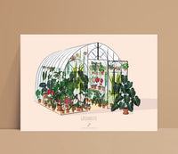 GREENHOUSE - Affiche plante A3/A4 - Poster, illustration végétale