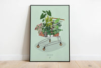 SUNDAY ROUTINE - Affiche plante A3/A4 - Poster, illustration végétale