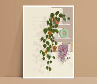 PHILODENDRON MICANS - Affiche plante A5 - illustration végétale, botanique, plants, décoration, art, print, poster, jungle paper