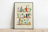 PROPAGATION DE PLANTES  - Affiche plante A3/A4 - Poster, illustration végétale