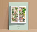 PLANT CORNER - Affiche plante A3/A4 - Poster, illustration végétale