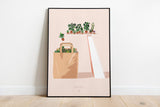 PLANT SHOPPING - Affiche plante A3/A4 - Poster, illustration végétale