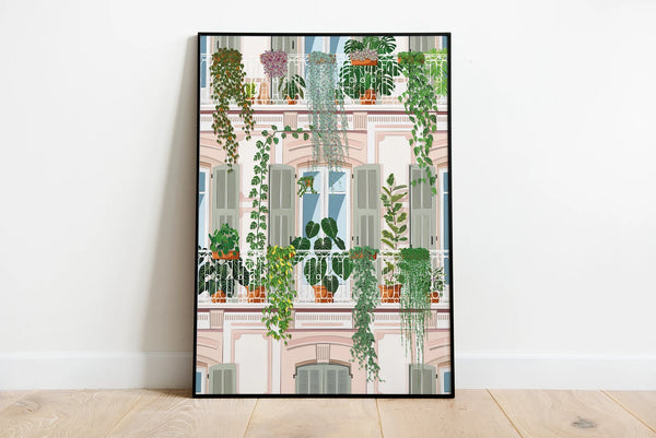 PLANT WALL - Affiche plante A3/A4 - Poster, illustration végétale