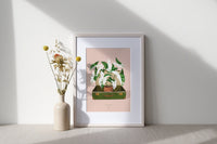 SYNGONIUM ALBO VARIEGATA - Affiche plante A3 - Poster, illustration végétale, botanique, plantes, décoration, art, jungle paper, boho, vintage
