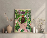 JUNGLE PARTY, Plant Lady - Affiche plante A3/A4 - Poster, illustration végétale