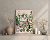 PLANT LADY, Chez Marion Botanical  - Affiche plante A3/A4 - Poster, illustration végétale