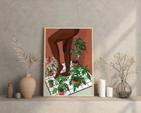 PLANTS AND SHOWER - Affiche plante A3 - Poster, illustration végétale