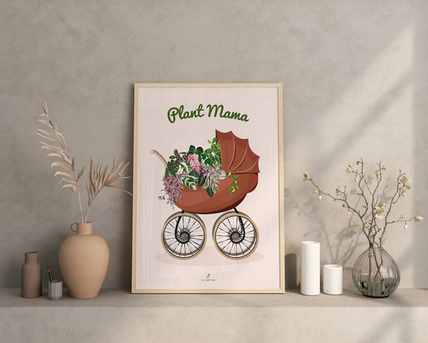 PLANT MAMA New Edition - Affiche plante A3 - Poster, illustration végétale, botanique, plantes, décoration, art, jungle paper, boho, vintage