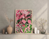 PHILODENDRON PINK PRINCESS Ladies  - Affiche plante A3/A4 - Poster, illustration végétale