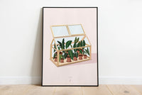 SERRE D'INTERIEUR - Affiche plante A3 - Poster, illustration végétale