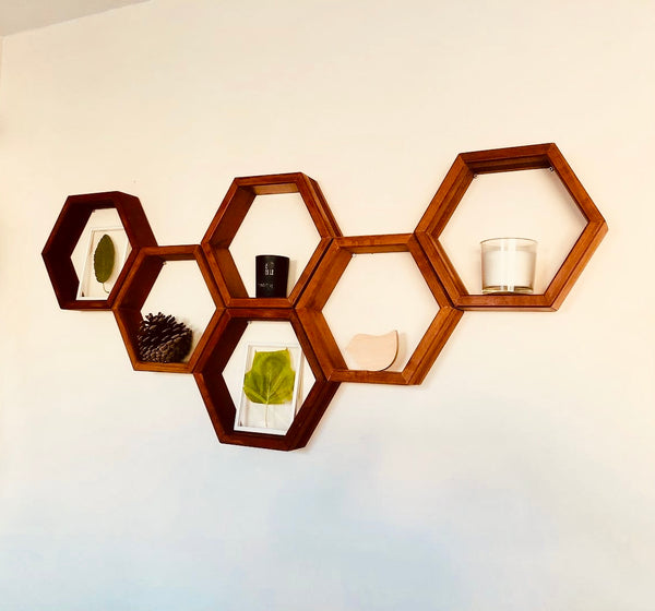 Etagère décorative héxagonale