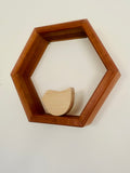 Etagère décorative héxagonale