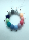 Lot de 5 perles rondes en silicone 15mm