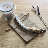 Lot de 5 perles rondes en silicone 15mm