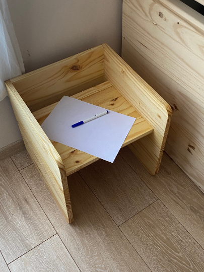 Chaise Cube Montessori 3 en 1 – PourDevenirGrandFr