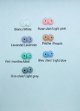 Lot de 10 perles plates silicone 12mm